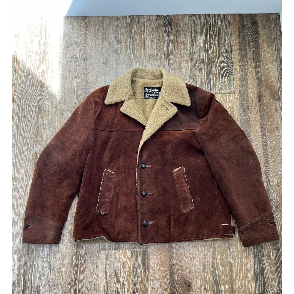 Vintage Sears Roebuck Leather Shop Suede Biker Jacket